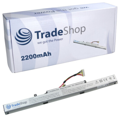 vhbw Batterie Compatible avec ASUS K751SJ, P750LB, Pro P750L, Pro P750LB, R751, R751JA, R751JB, R751JK Laptop (2600mAh, 14,4V, Li-ION
