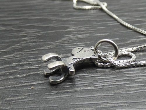 Collana catena scatola ciondolo giraffa animale argento sterling 30 pollici - Foto 5 di 13