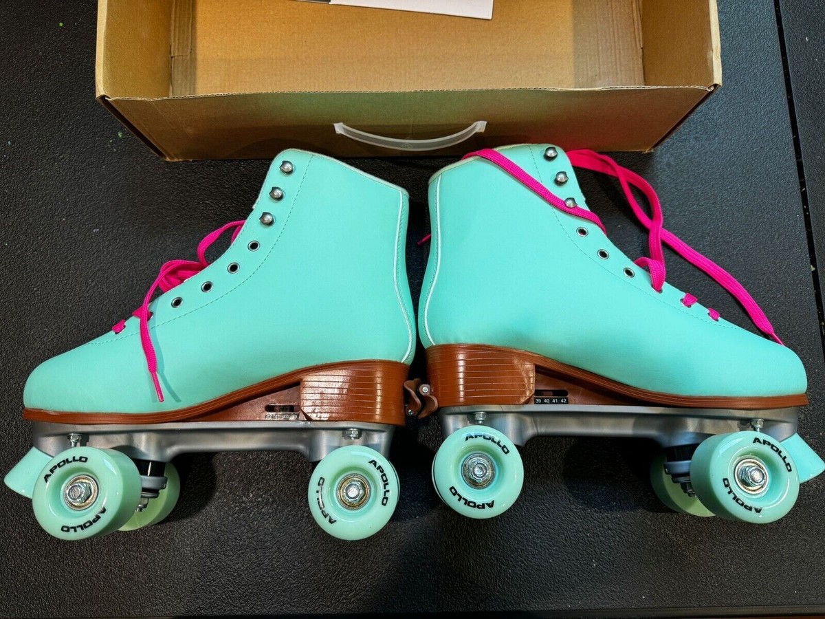 Apollo Kids/Womens Roller Skates Teal Pink Various sizes Adjustable