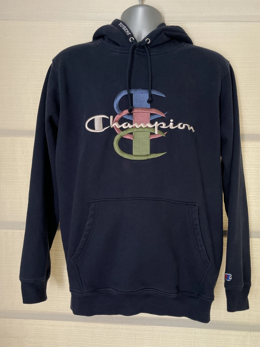 Supreme /Champion Stacked C Navy Hoodie 100% Size | eBay