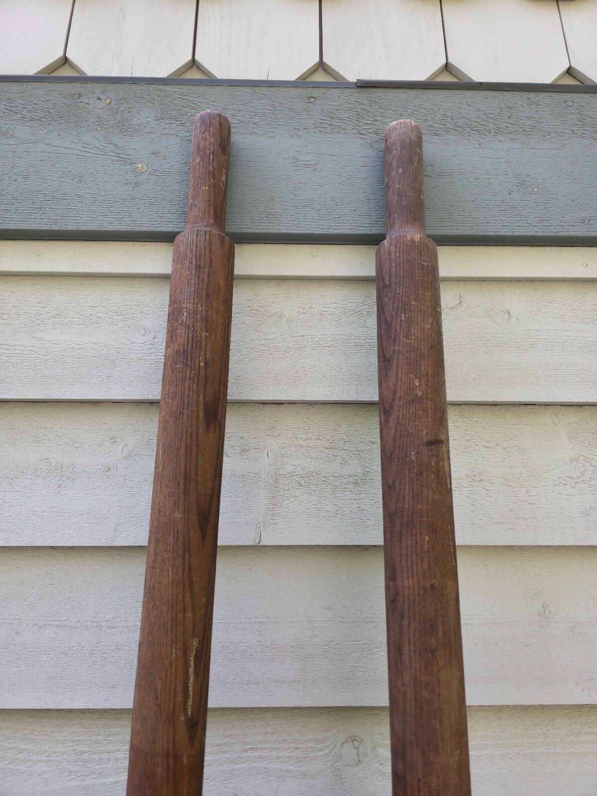 VINTAGE Old Wooden Oars Paddles VIKING LONG  96"