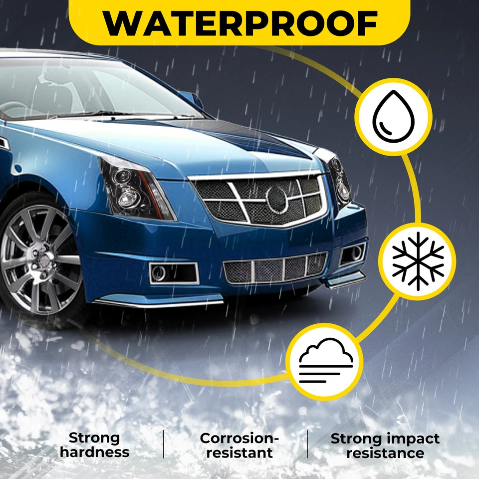 2PCS Halogen Black Headlights Projector w/Bulbs For Cadillac CTS 2008-2014 2015 - Image 4 of 4