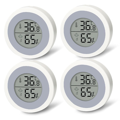4er-Set Mini LCD Digital Thermometer Hygrometer für Luftfeuchtigkeit