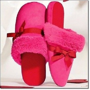 bright pink slippers