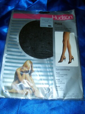 VINTAGE Hudson Point Tupfen Pünktchen Feinstrumpfhose Gr. 40-42 schwarz OVP