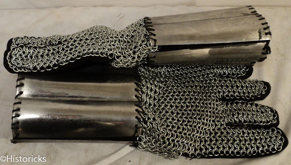 Medieval Chain Mail Gloves Gauntlets re enactment larp theatre