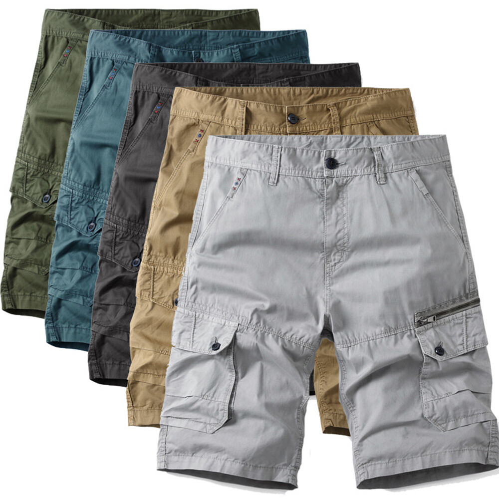 Men Cargo Combat Half Pants Outdoor Casual Trousers Beach Shorts
