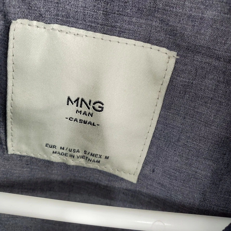 Mango Man MNG Casual Navy Blue Men's Zip Up Bomber Jacket Small - Image 3 of 4