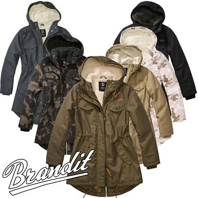 Brandit Damen Fishtail Parka Mantel Marsh Lake Winterjacke Teddyfell Jacke XS-5X - Bild 1 von 2