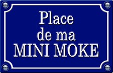 PLACE DE MA MINI MOKE - 29cm AUTOCOLLANT STICKER AUTO PR0165