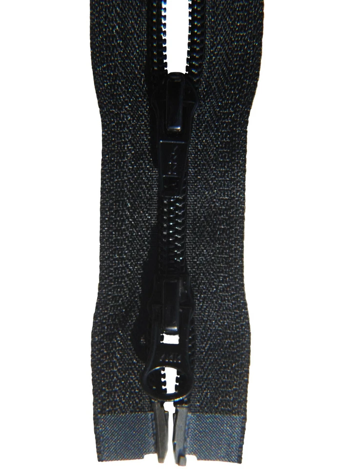 YKK 2 Weg Reißverschluß Kunststoffspirale 5 mm schwarz 30-200 cm