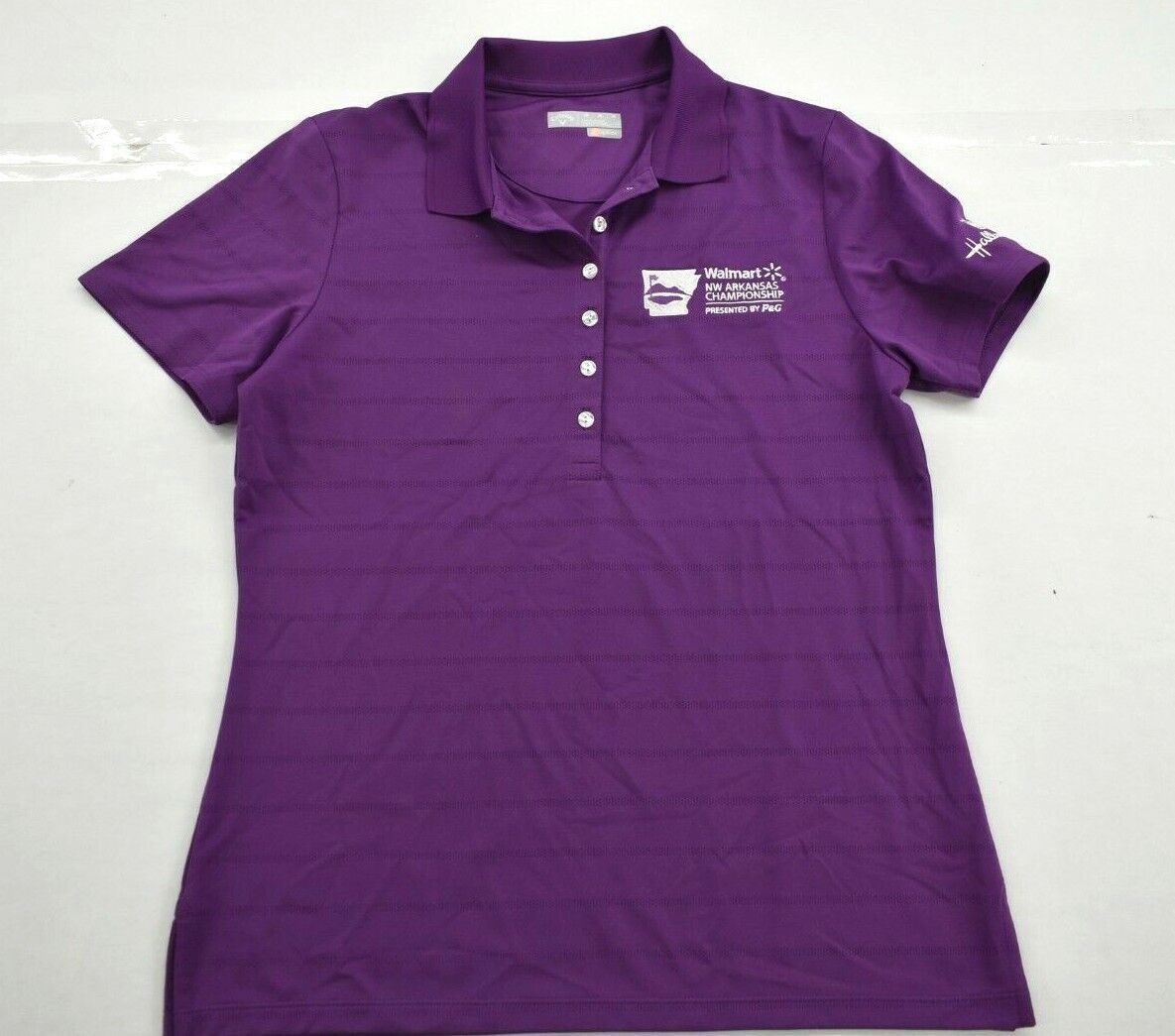 Callaway Walmart Womens Purple Short Sleeve Walmart Employee Polo Shirt M
