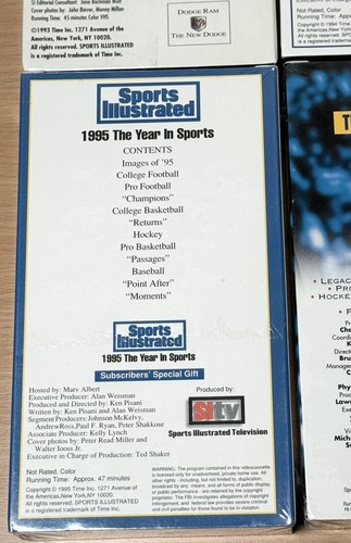 Lot 5 Sports Illustrated The Year In Sports VHS 1993-94 1995 1997 Total Impact - Picture 8 of 11