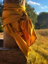 Wild Rag Western Cowgirl Cowboy 36” autumn Gold Scarves Buckaroo Rancher
