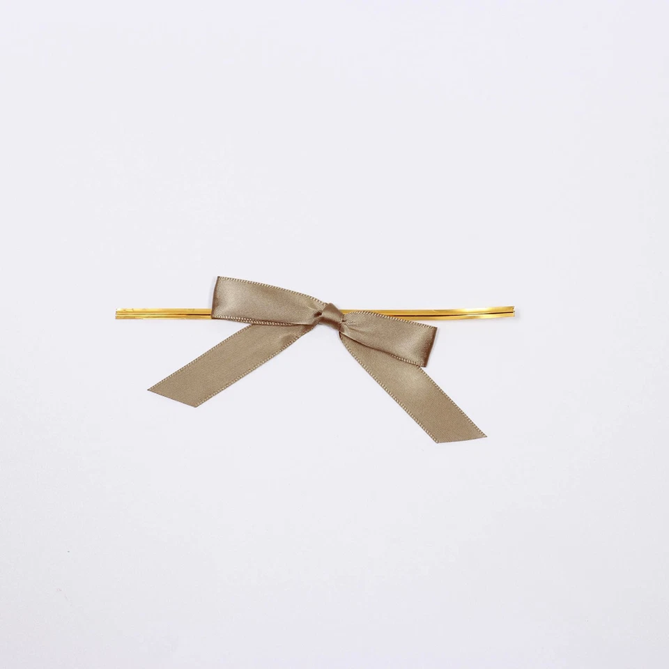 3" Pre Tied Mini Satin RIBBON Twist Tie Bows Birthday Party Favor Decorations - Image 3 of 4