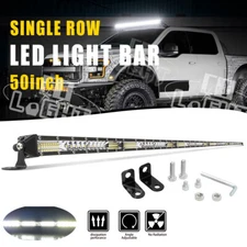 Slim Roof 50"inch LED Light Bar Flood Spot Offroad Driving SUV Truck 4WD UTV 52"