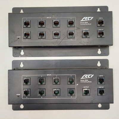 LOT OF 2 RTI CB-8 Control System Connecting Block