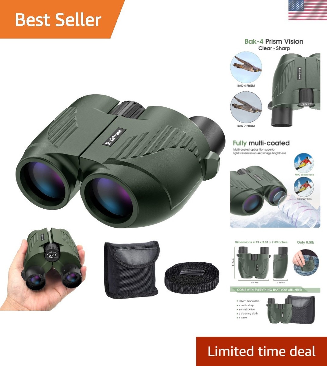 Lightweight 20X25 Binoculars for Bird Watching and Hiking Easy