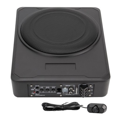 10'' 600W Slim Under-Seat Subwoofer System Car Truck Sub w/ Amplifier Speaker