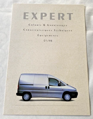 Brochure de Vente PEUGEOT Expert Caractéristiques Techniques - 1998 - Bel Etat. - Photo 1/4