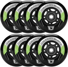 8 Pack Inline Skate Wheels 72mm, 76mm, 80mm ABEC9 Bearing 85A Durometer PU ...