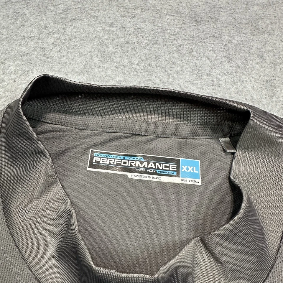 Sudadera Roundtree&Yorke Performance Para Hombre XXL 2XL Gris Elastizada Cuello Simulado  Foto 3 de 4