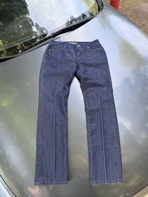 Lauren Jeans Co Ralph Lauren Gold Shimmer Sparkle Denim Straight Pants Womens 2P