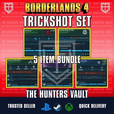 Borderlands 4   TRICKSHOT Firmware Set   Lvl 50 Item Bundle   BL4   PC PS5 XBOX