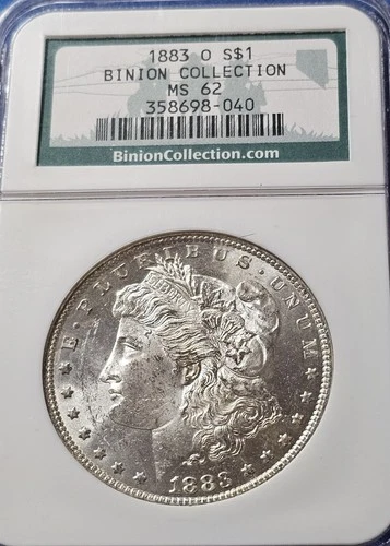 1883 O Morgan Silver Dollar NGC MS62, Binion Collection