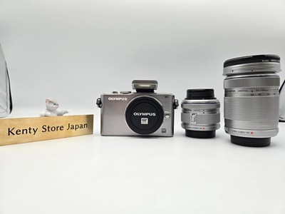 [MINT/3k shots] OLYMPUS PEN Lite E-PL3 Silver + 2Lenses(14-42/40-150) From Japan