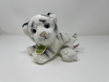 Aurora Babies White Tiger Black Stripes 6 Plush Blue Eyes Tag