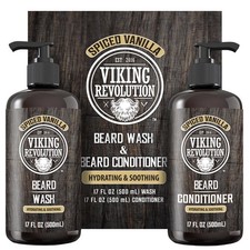 Viking Revolution Beard Wash and Beard Conditioner for Men with Argan Oil and...