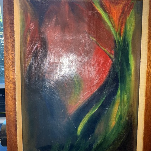 Vintage Modernist Abstract Organic Nature Painting Framed - Picture 3 of 7