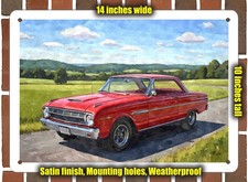 Metal Sign - 1963 1 2 Ford Falcon Futura Sprint Watercolor - 10x14