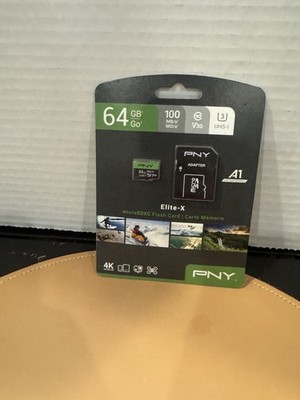 PNY 64GB Micro SD Card With SD Card Adapter (microSDXC) - Brand New