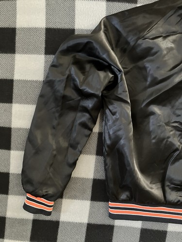 VTG Chalk Line Satin Bomber Jacket Mens Medium Cincinnati Bengals USA 80s NFL - Picture 3 of 14