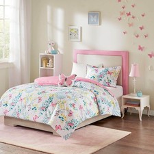Cynthia Printed Butterfly Comforter Set, Twin