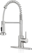 Grifo de cocina con rociador extra ble en n quel cepillado y acero inoxidable