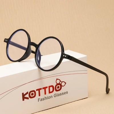 Unisex Vintage runde Lesebrille klare Gläser Lesebrille +1,0 +1,5 +2,5