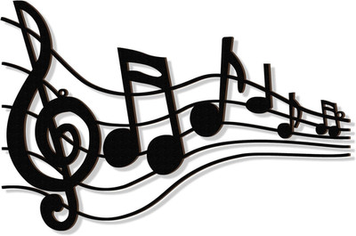 Black Music Notes Wall Decor Musical Art Decoration Vintage Treble Clef Wall Han