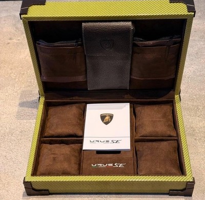 [Authentic] Lamborghini Urus SE Carbon Fiber Watch Box Case Limited Edition RARE