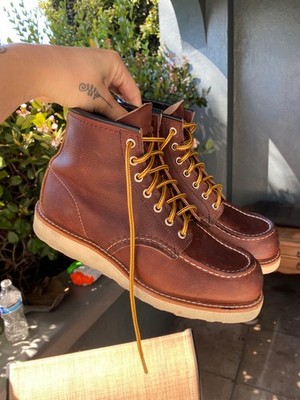 Leather Redwing Classic Moc Toe Brown Work Boot - size 7 - great condition