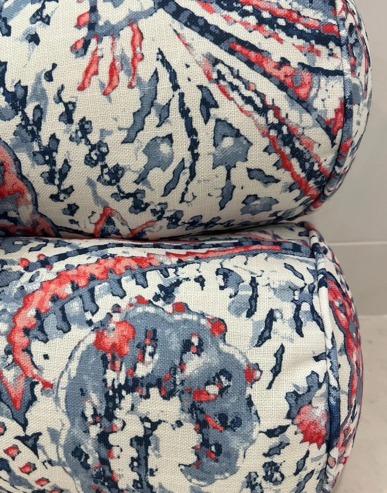 2 Almohadas Decorativas Lauren Ralph Lauren Interior Exterior Azul/Rosa 20x7 Foto 2 de 4