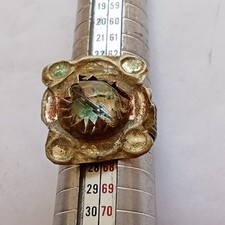 RARE ANCIENT ROMAN RING WITH GREEN STONE SILVER ANTIQUE HISTORICAL JEWELRY