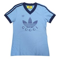 Gucci adidas Trefoil Logo Cotton S/S Tee Blue Used