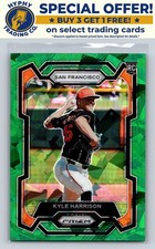 2024 Panini Prizm Kyle Harrison Green Ice Prizms RC #3 San Francisco Giants