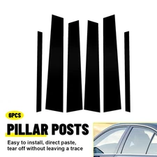 6x For 2002-13 Infiniti G35 G37 Sedan Black Pillar Post Door Trim Accessories