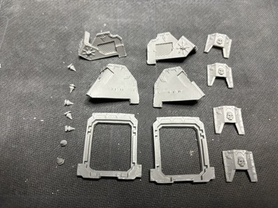 Warhammer 40.000/40k Forge World Chaos Space Marine Rhino Extra Armour OOP
