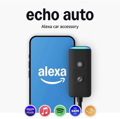 Amazon Echo Auto 2nd Gen Smart Speaker with Alexa Voice Assistant Black