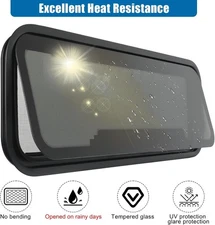 OUTPRIZE Horizontal RV Window RW-NS-35x12 Fit for 2" Thickness Wal